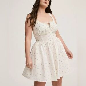 Mini Floral Sleeveless Corset Dress